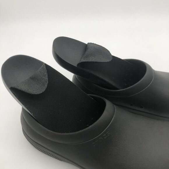 Crocs Black Dual Comfort Crocs Lock Slip Resistant Non Marking Mens 11 Work - Picture 15 of 15